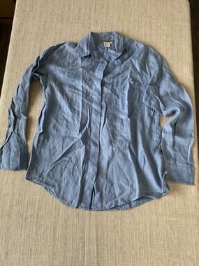 ISABELLA BIRD 100% linen button down shirt S